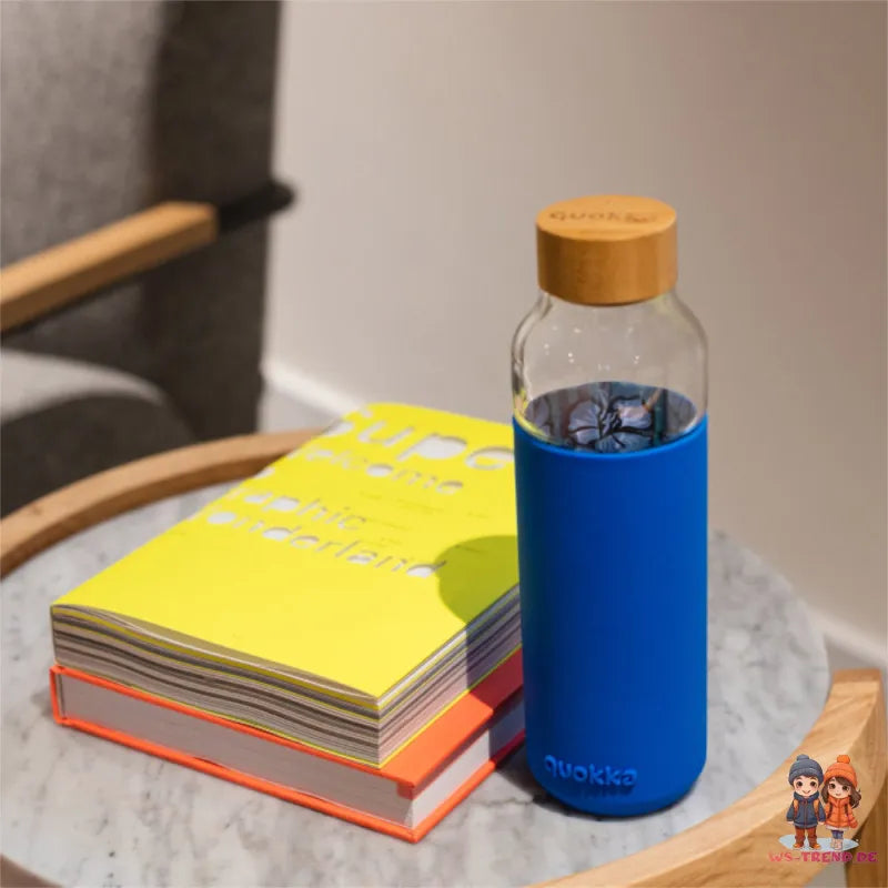 QUOKKA Flow Glasflasche Wasserflasche Trinkflasche antirutsch Cover 660 ml - WS-Trend.de