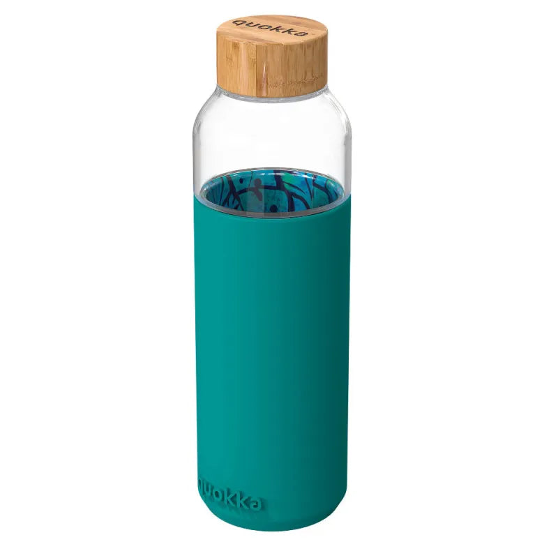 QUOKKA Flow Glasflasche Wasserflasche Trinkflasche antirutsch Cover 660 ml - WS-Trend.de