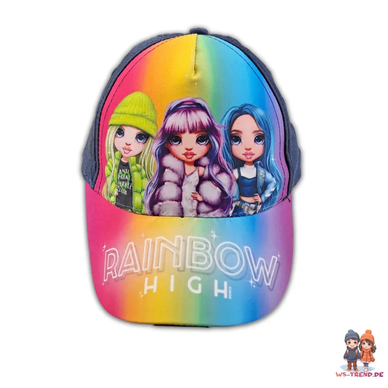 Rainbow High Girls - Kinder Mädchen Basecap - WS-Trend.de - Baseball Kappe Mütze 52 54