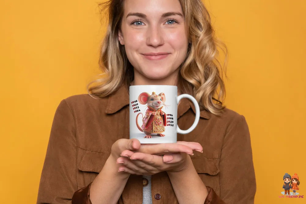 Ratte Chinesisches Jahres Sternzeichen Tasse Kaffeetasse Teetasse Geschenkidee - WS-Trend.de