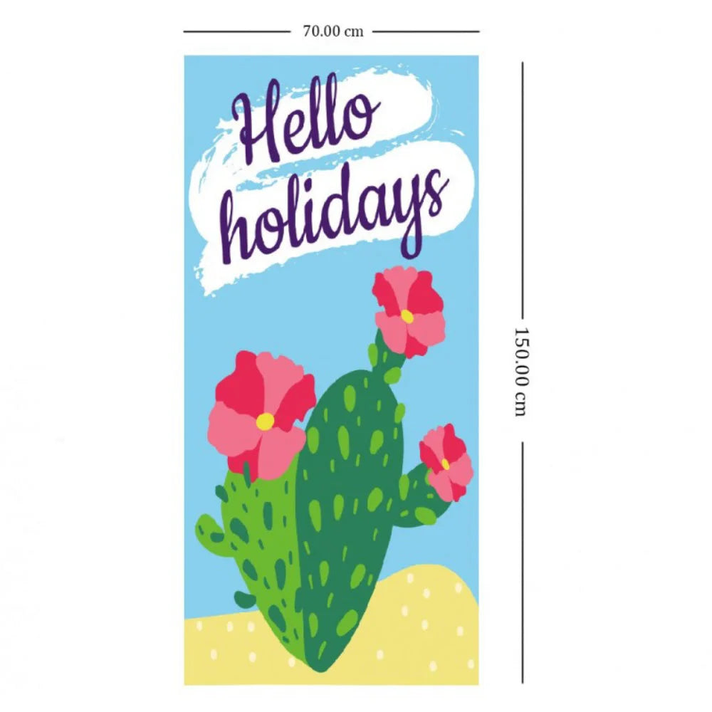 HELLO HOLIDAYS Kaktus Mikrofaser Badetuch Strandtuch XXL 70x150 cm - WS-Trend.de