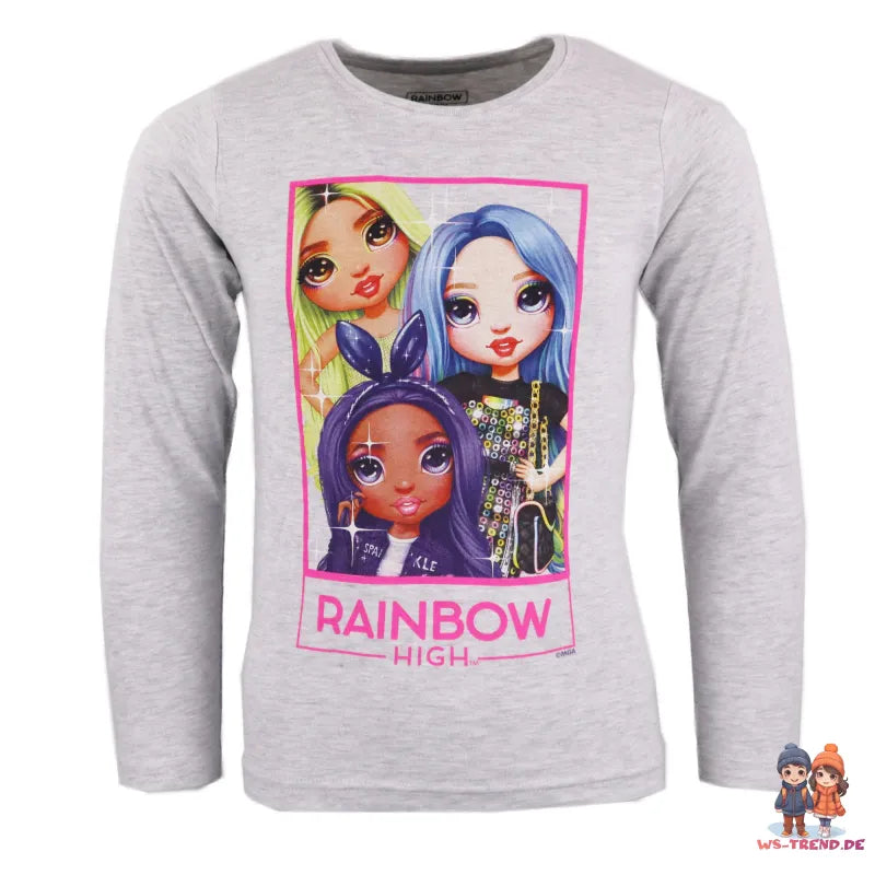 Rainbow High Mädchen Kinder langarm Schlafanzug Pyjama - WS-Trend.de 98-128 Baumwolle