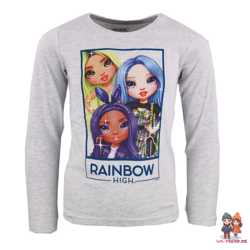 Rainbow High Mädchen Kinder langarm Schlafanzug Pyjama - WS-Trend.de 98-128 Baumwolle