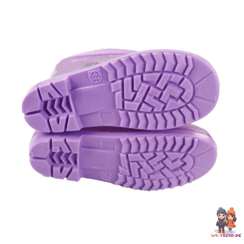 Rainbow High Kinder Mädchen Gummistiefel Regenstiefel - WS-Trend.de Stiefel 25-34 Lila