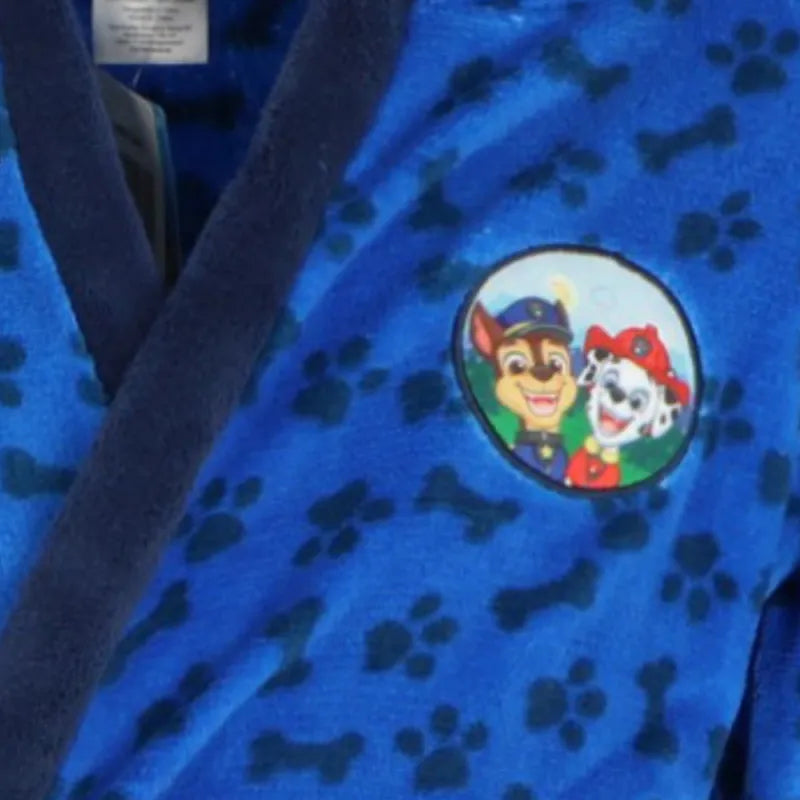 Paw Patrol Chase Marshall Jungen Fleece Bademantel mit Kapuze - WS-Trend.de Gr. 98 - 128