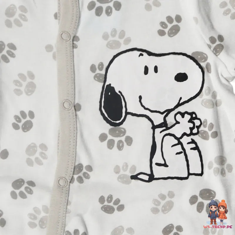 Snoopy Sleep Baby Kleinkind langarm Einteiler Strampler - WS-Trend.de Schlafanzug Gr. 62 - 92