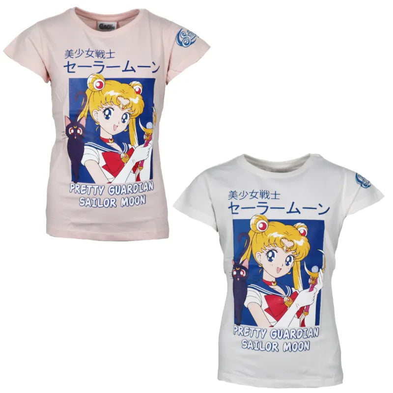 Anime Sailor Moon Mädchen kurzarm T-Shirt - WS-Trend.de Gr. 134-164 Shirt 100% Baumwolle