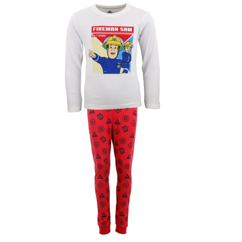 Feuerwehrmann Sam und Penny Kinder Schlafanzug Pyjama - WS-Trend.de langarm Nachtwäsche 98-128