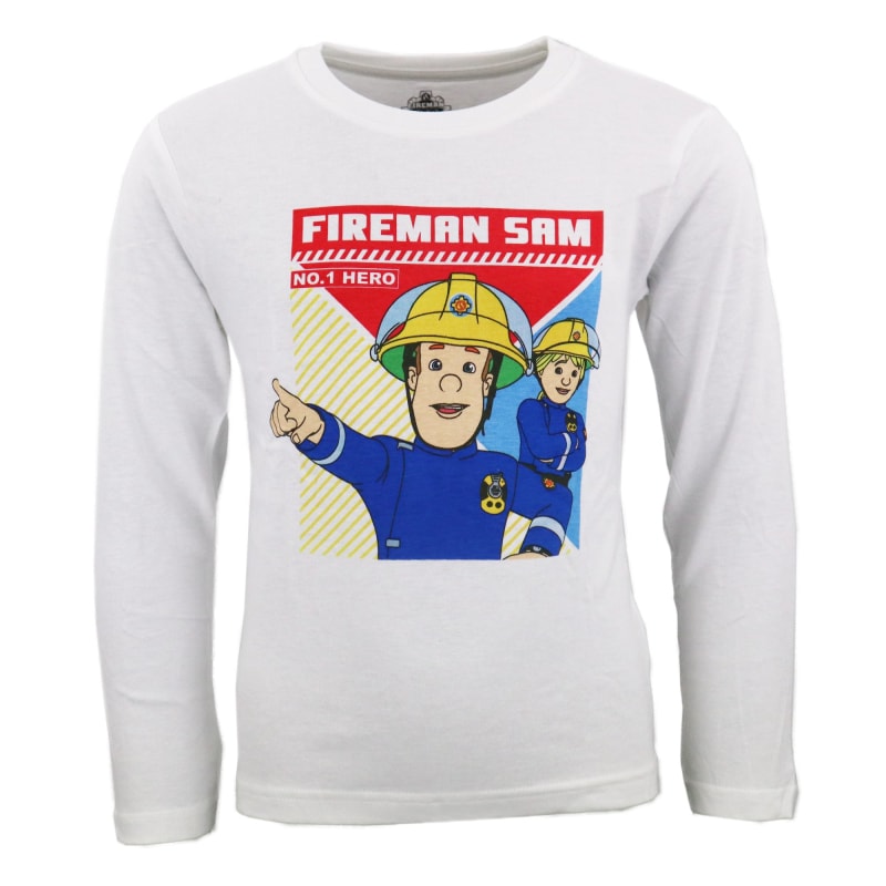 Feuerwehrmann Sam und Penny Kinder Schlafanzug Pyjama - WS-Trend.de langarm Nachtwäsche 98-128
