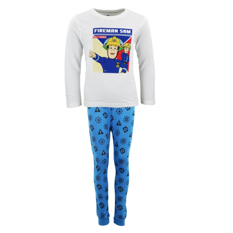 Feuerwehrmann Sam und Penny Kinder Schlafanzug Pyjama - WS-Trend.de langarm Nachtwäsche 98-128