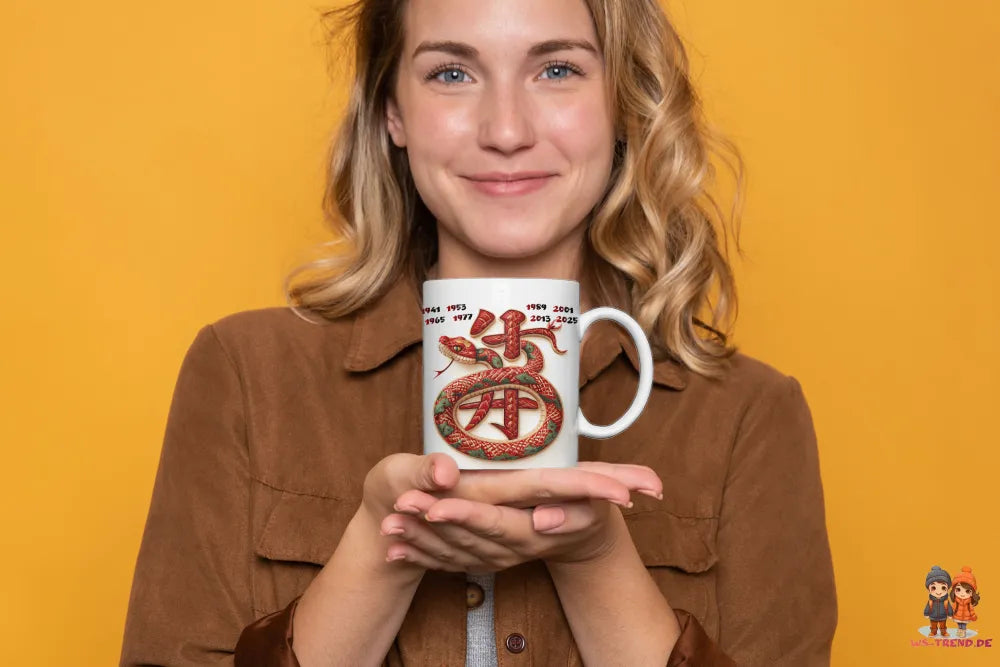Schlange Chinesisches Jahres Sternzeichen Kaffeetasse Teetasse Geschenkidee - WS-Trend.de
