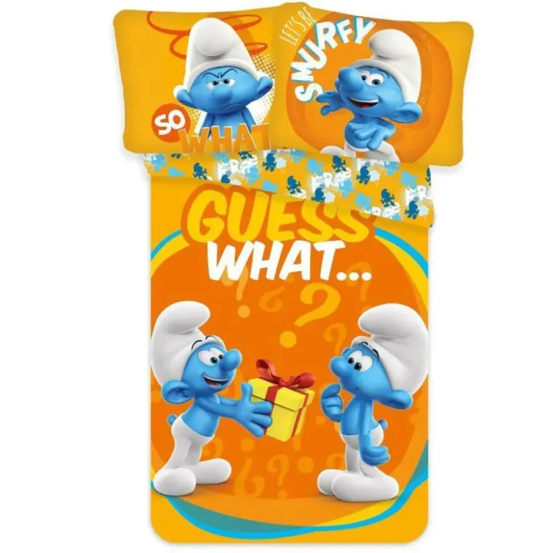 Die Schlümpfe Baby Bettwäsche 2tlg Set 100x135 40x60 cm 100% Baumwolle - WS-Trend.de