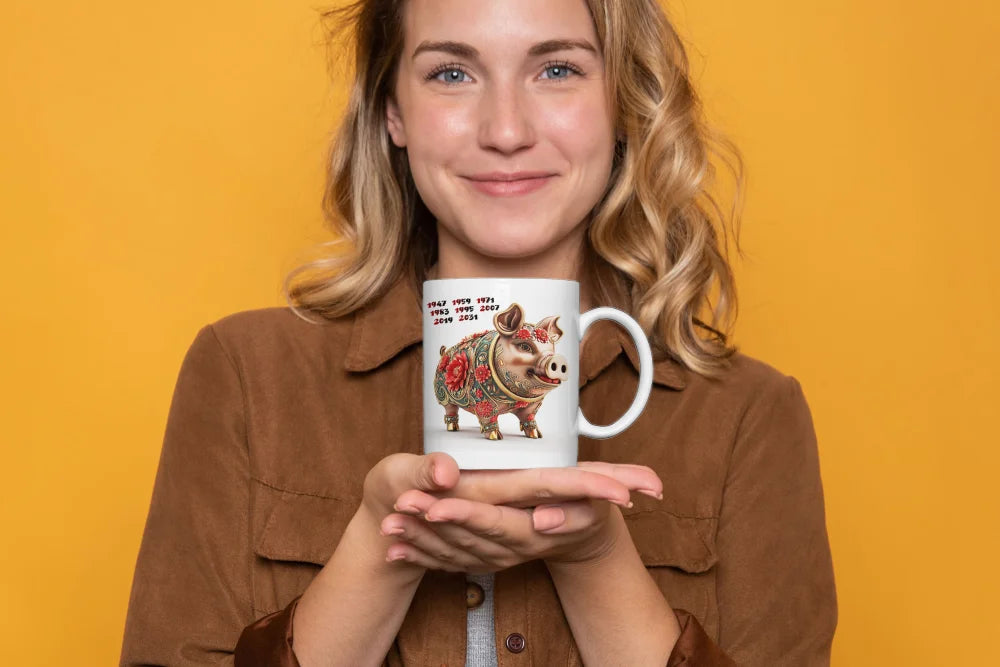 Schwein Chinesisches Jahres Sternzeichen Kaffeetasse Teetasse Geschenkidee - WS-Trend.de