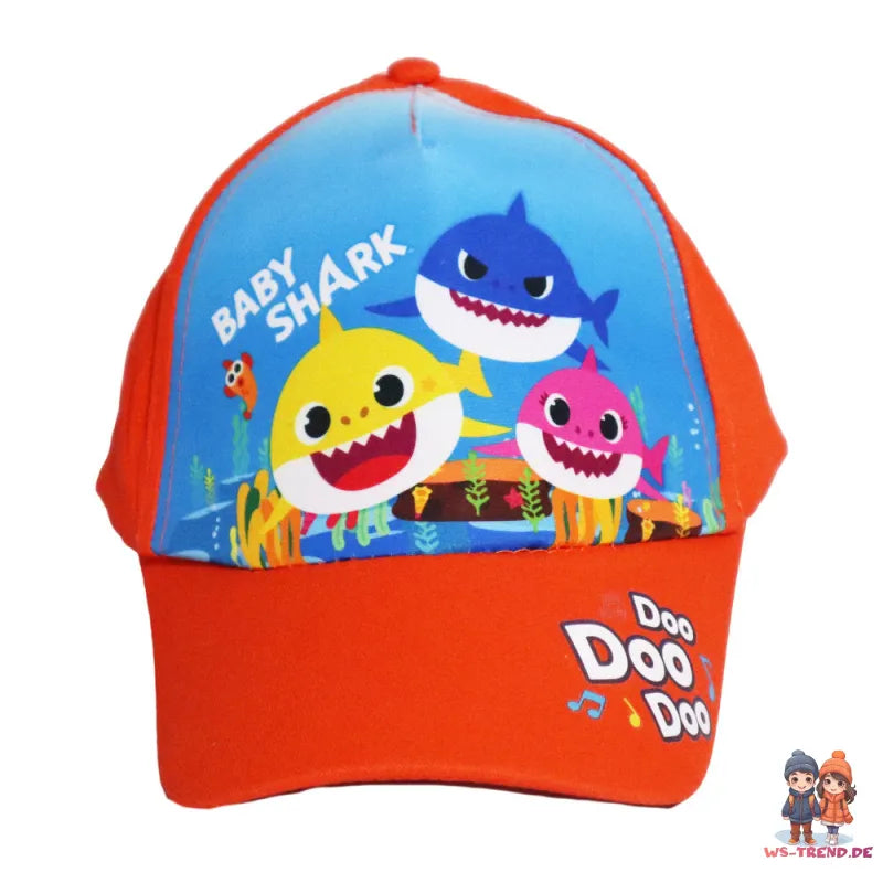 Baby Shark kleine Haie Kinder Basecap Mütze - WS-Trend.de Baseball Kappe Hut 52 bis 54