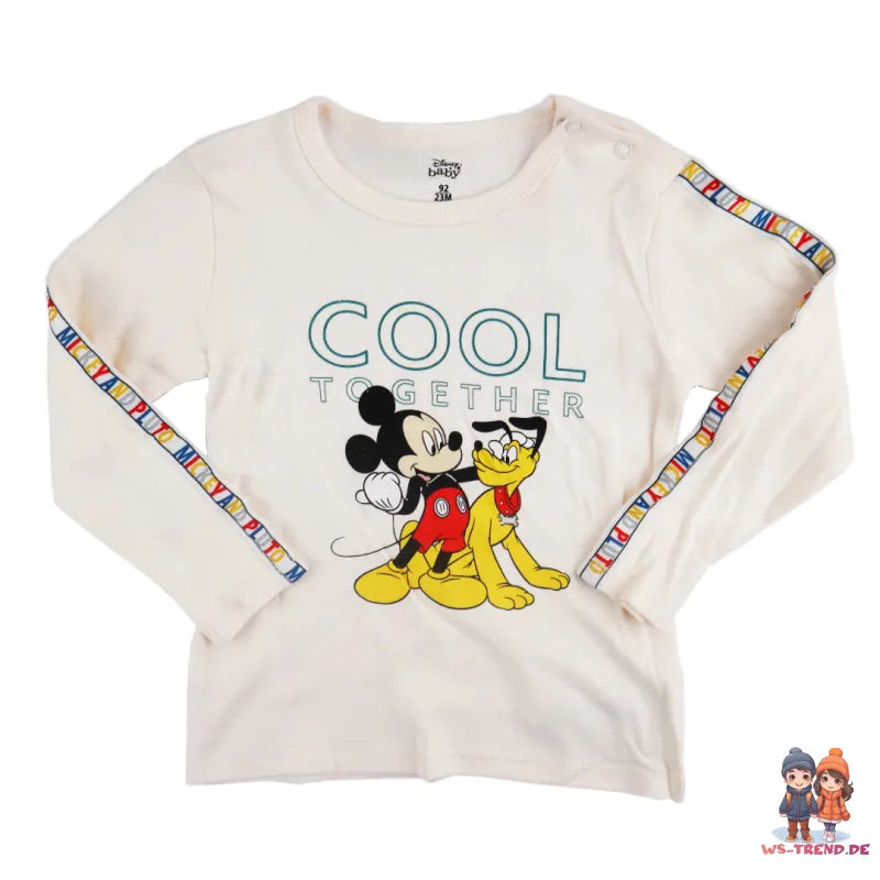 Disney Mickey Maus Baby Kleinkind Set langarm Shirt plus Hose - WS-Trend.de 2tlg.Set Gr. 62 - 92