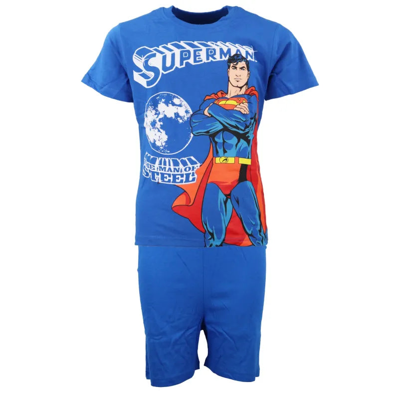 DC Comics Superman Kinder kurzarm Pyjama - WS-Trend.de für Jungen 104-134 Baumwolle