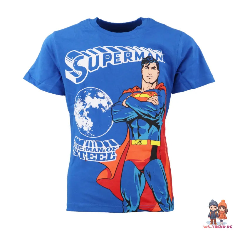DC Comics Superman Kinder kurzarm Pyjama - WS-Trend.de für Jungen 104-134 Baumwolle