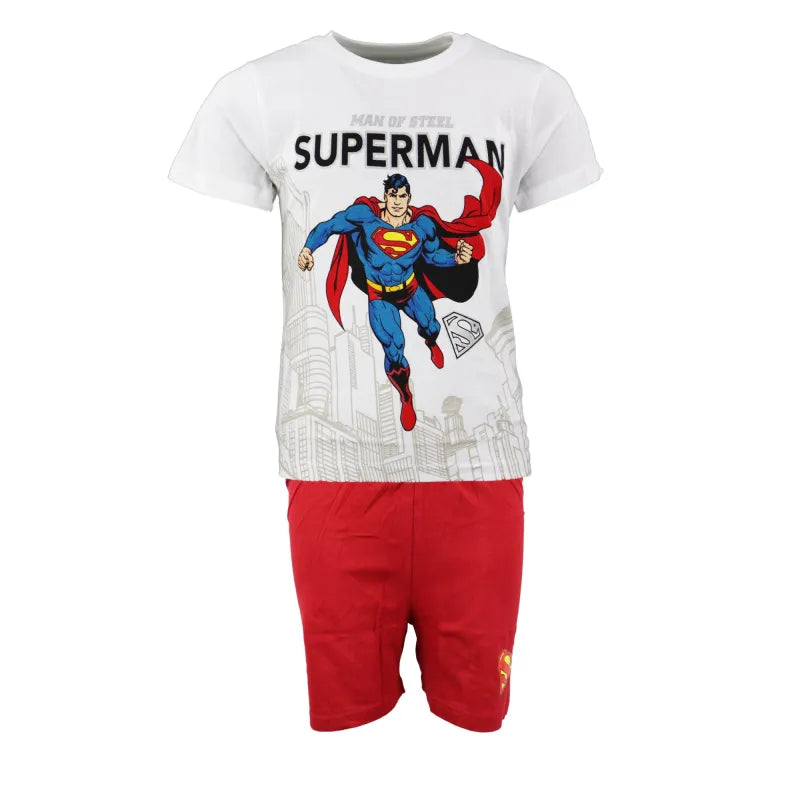 DC Comics Superman Kinder kurzarm Pyjama - WS-Trend.de für Jungen 98-128 Baumwolle