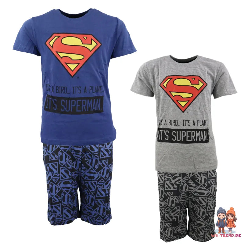 DC Comics Superman Jugend Kinder kurzarm Pyjama - WS-Trend.de für Jungen 134-164