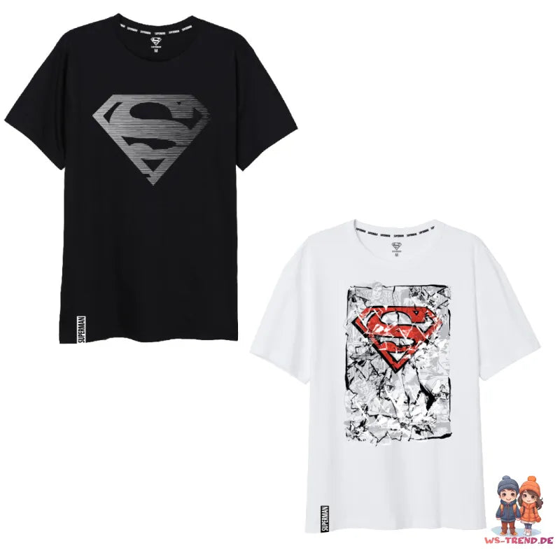 DC Comics Superman Herren kurzarm T-Shirt - WS-Trend.de Batman Kurzarm Shirt Schwarz S-XXL NEU