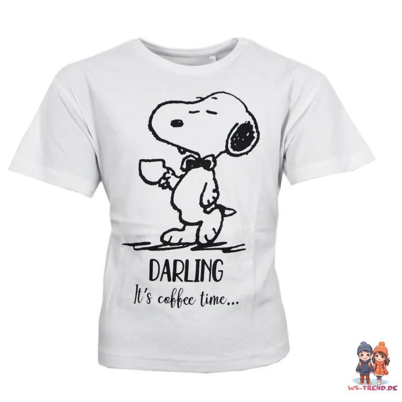 Snoopy Mädchen kurzarm Pyjama Schlafanzug Shirt Shorts - WS-Trend.de 134 - 164 Baumwolle