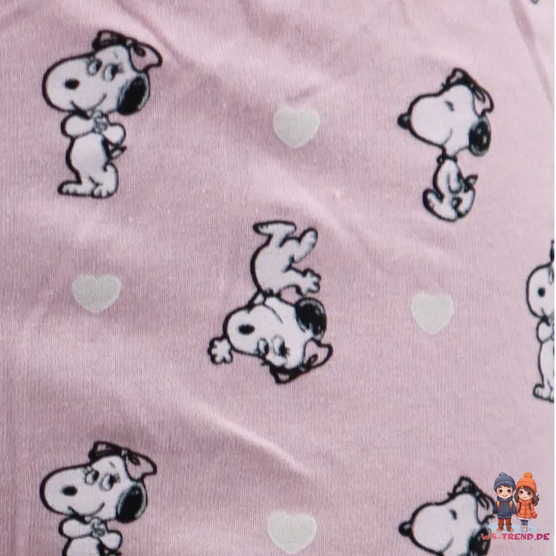 Peanuts Kinder Mädchen Pyjama Schlafanzug - WS-Trend.de 92-128 Baumwolle
