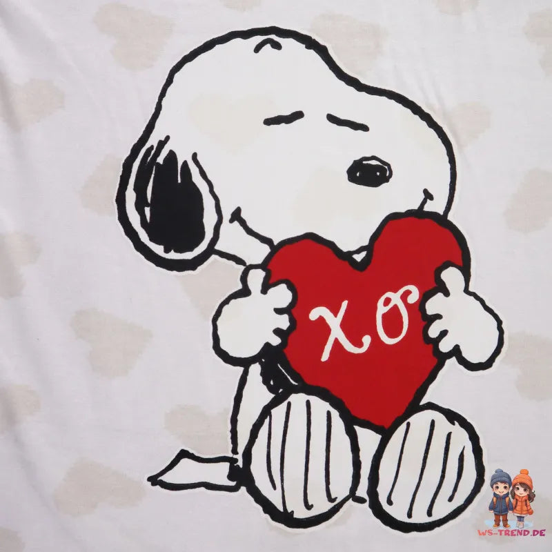 Snoopy Love Damen kurzarm Schlafshirt Nachthemd - WS-Trend.de S-XL Baumwolle NEU