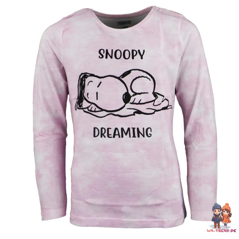 Snoopy Mädchen langarm Schlafanzug Pyjama - WS-Trend.de Dreams 134-164 Baumwolle