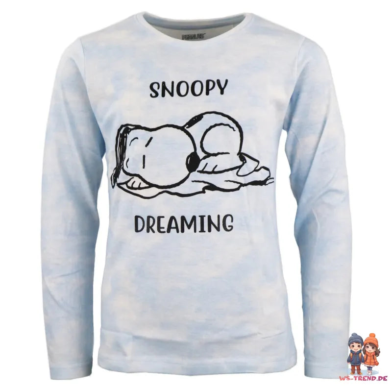 Snoopy Mädchen langarm Schlafanzug Pyjama - WS-Trend.de Dreams 134-164 Baumwolle