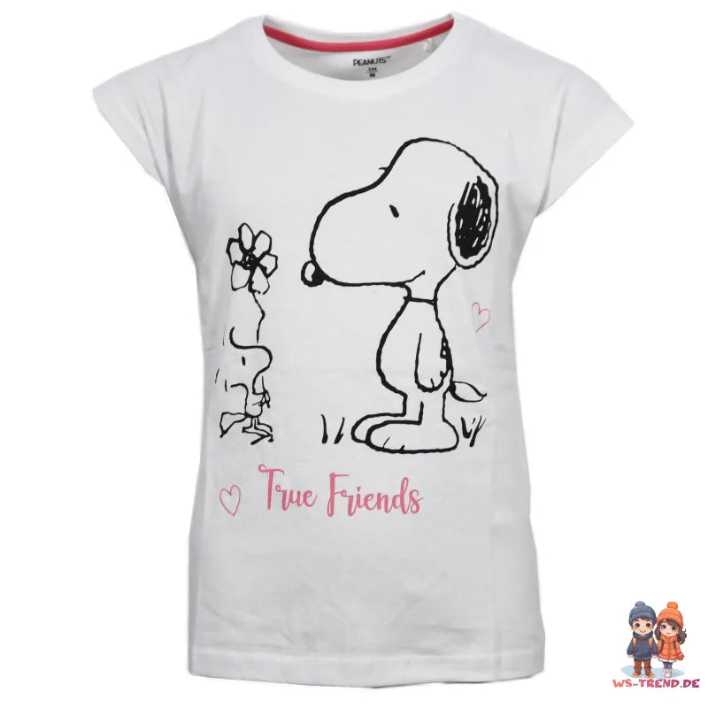 Snoopy Mädchen kurzarm Pyjama Schlafanzug Shirt Shorts - WS-Trend.de 134 - 164 Baumwolle