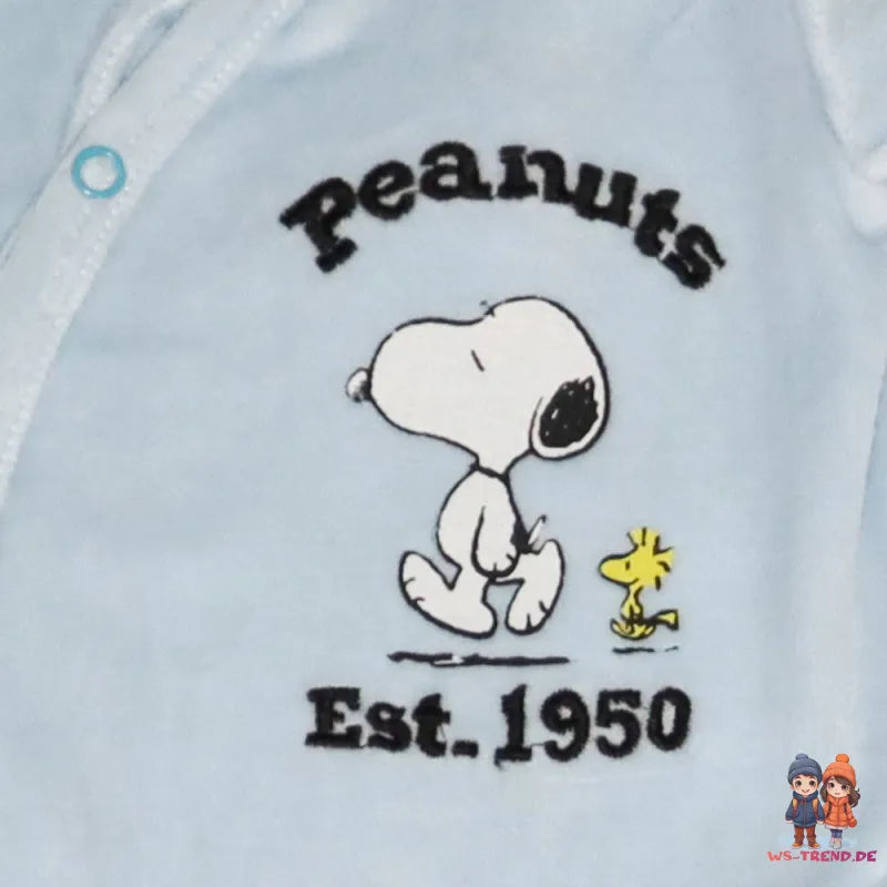 Snoopy Sleep Baby Kleinkind langarm Einteiler Strampler - WS-Trend.de Schlafanzug Gr. 62 - 92