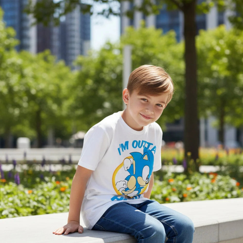 Sonic The Hedgehog Kinder Junge kurzarm T-Shirt Shirt - WS-Trend.de 104-134 Baumwolle