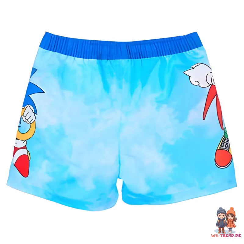 Sonic The Hedgehog Knuckles Kinder Badehose Badeshorts Shorts WS Trend.de Gr 104 140