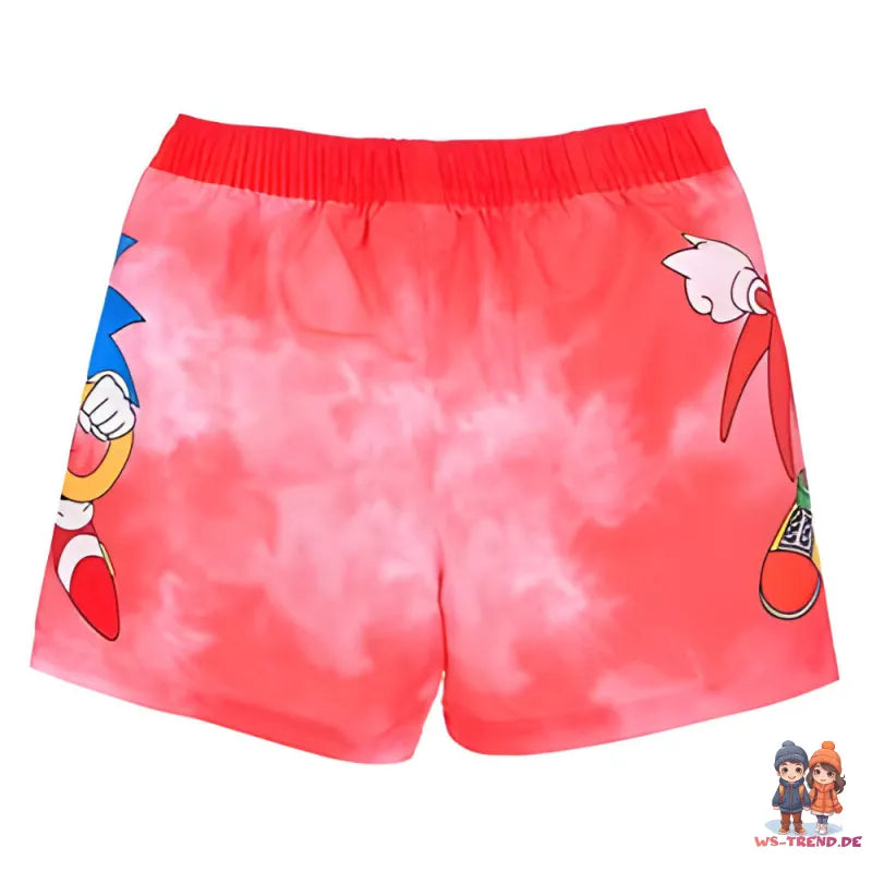 Sonic The Hedgehog Knuckles Kinder Badehose Badeshorts Shorts WS Trend.de Gr 104 140