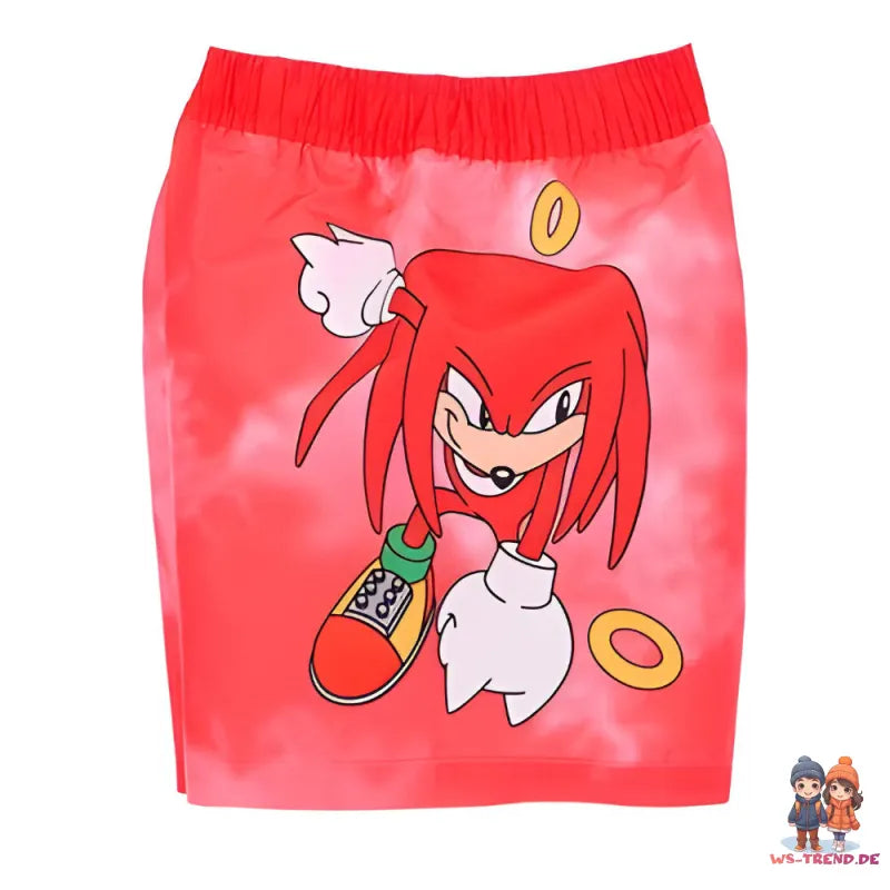 Sonic The Hedgehog Knuckles Kinder Badehose Badeshorts Shorts WS Trend.de Gr 104 140