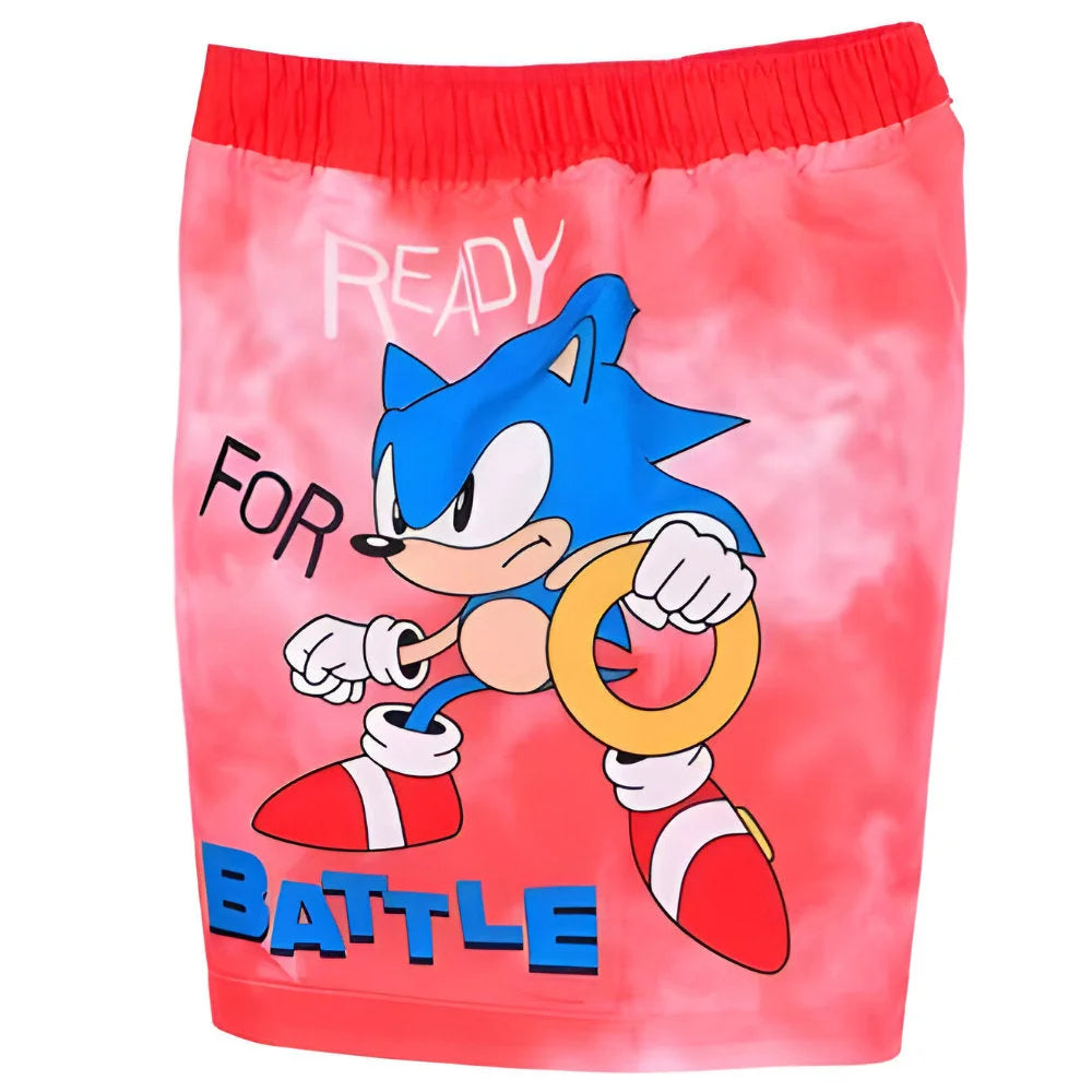 Sonic The Hedgehog Knuckles Kinder Badehose Badeshorts Shorts - WS-Trend.de Gr 104-140