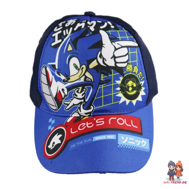 Sonic The Hedgehog Basecap Baseball Kappe - WS-Trend.de the Kinder Mütze Hut Jungen 52-54 Blau
