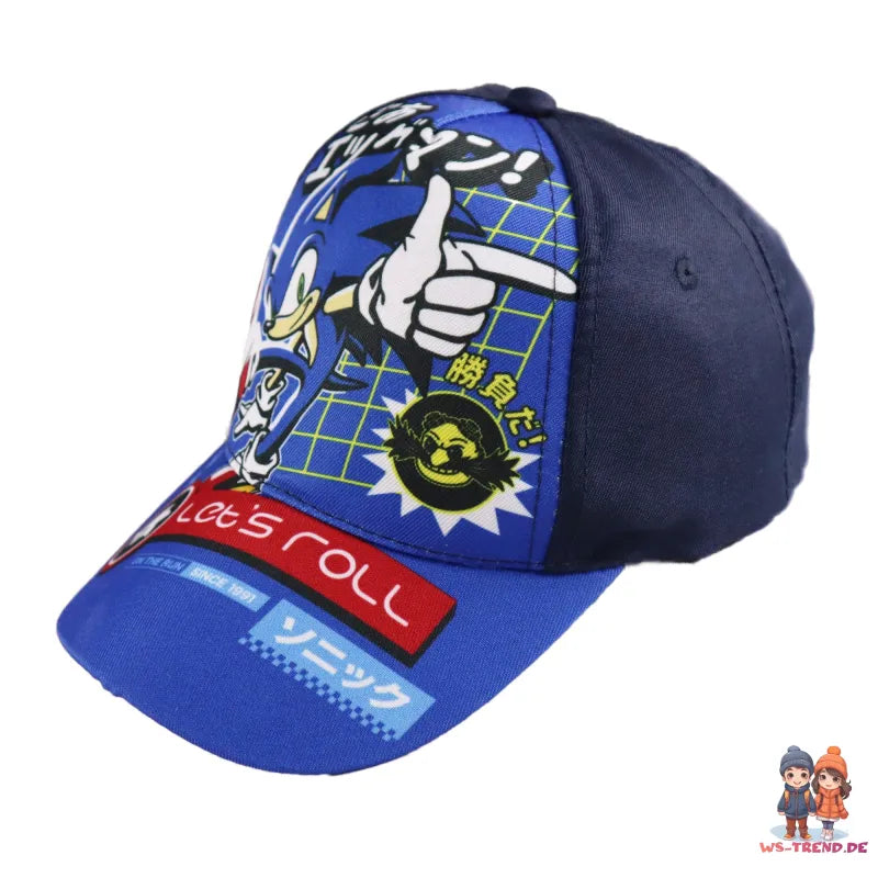 Sonic The Hedgehog Basecap Baseball Kappe - WS-Trend.de the Kinder Mütze Hut Jungen 52-54 Blau