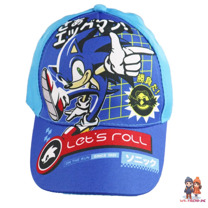 Sonic The Hedgehog Basecap Baseball Kappe - WS-Trend.de the Kinder Mütze Hut Jungen 52-54 Blau
