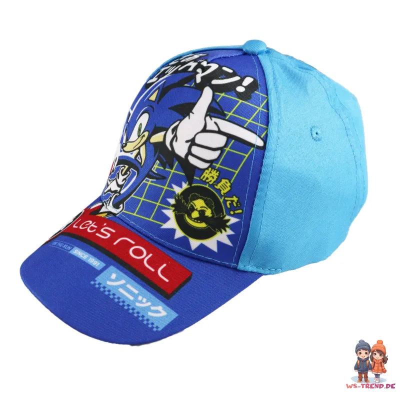 Sonic The Hedgehog Basecap Baseball Kappe - WS-Trend.de the Kinder Mütze Hut Jungen 52-54 Blau