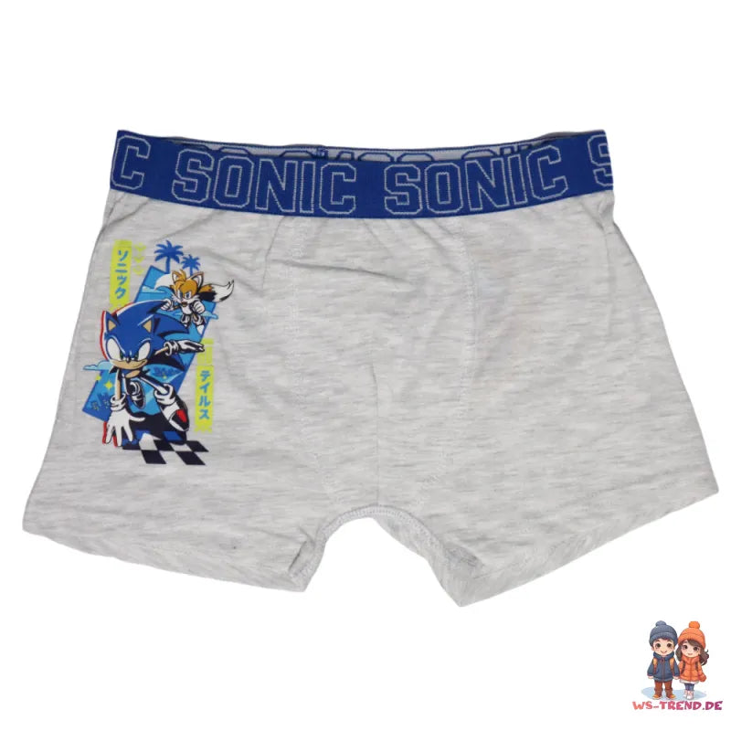 Sonic the Hedgehog Jungen Boxershorts Unterhose 2er Pack - WS-Trend.de Gr. 92 bis 128