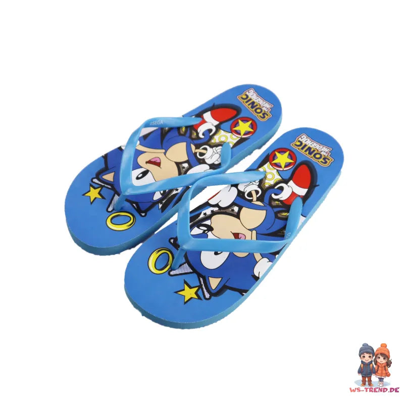 Sonic the Hedgehog Jungen Flip Flops Zehentrenner - WS-Trend.de The Kinder Sandalen - Badeschuhe Latschen Gr. 25-34