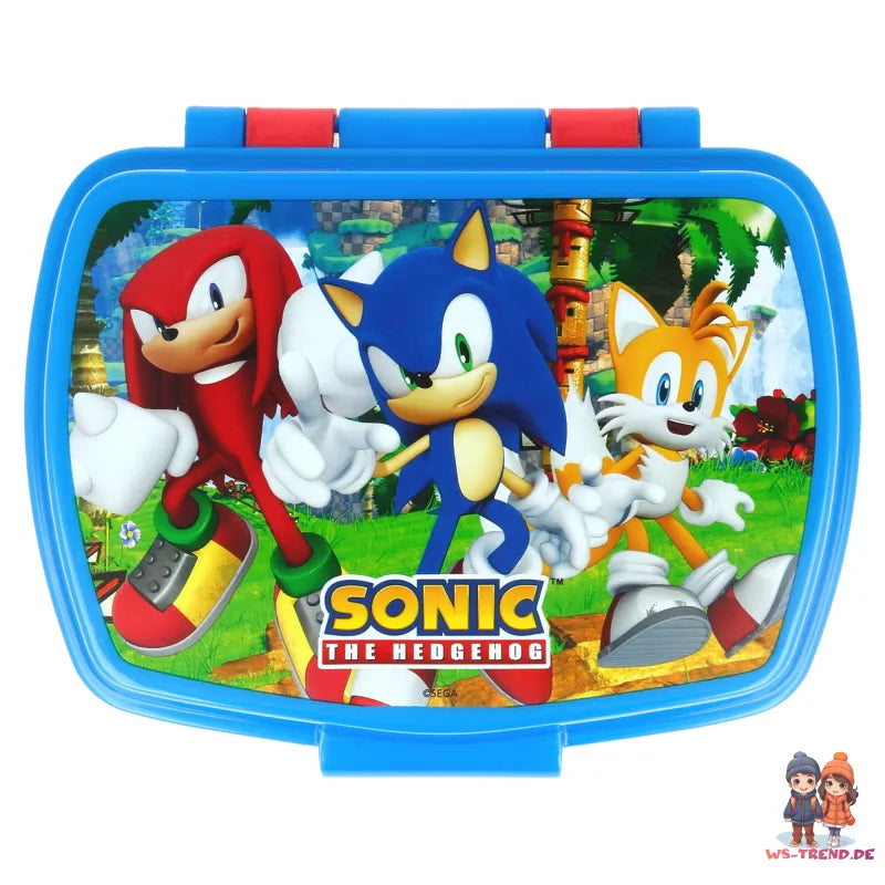 Sonic the Hedgehog 2 teiliges Lunch Set - WS-Trend.de - Brotdose mit 3 Kammern - Trinkflasche
