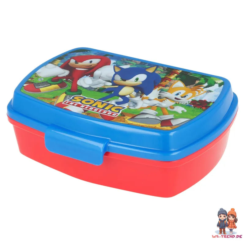Sonic the Hedgehog 2 teiliges Lunch Set - WS-Trend.de - Brotdose mit 3 Kammern - Trinkflasche
