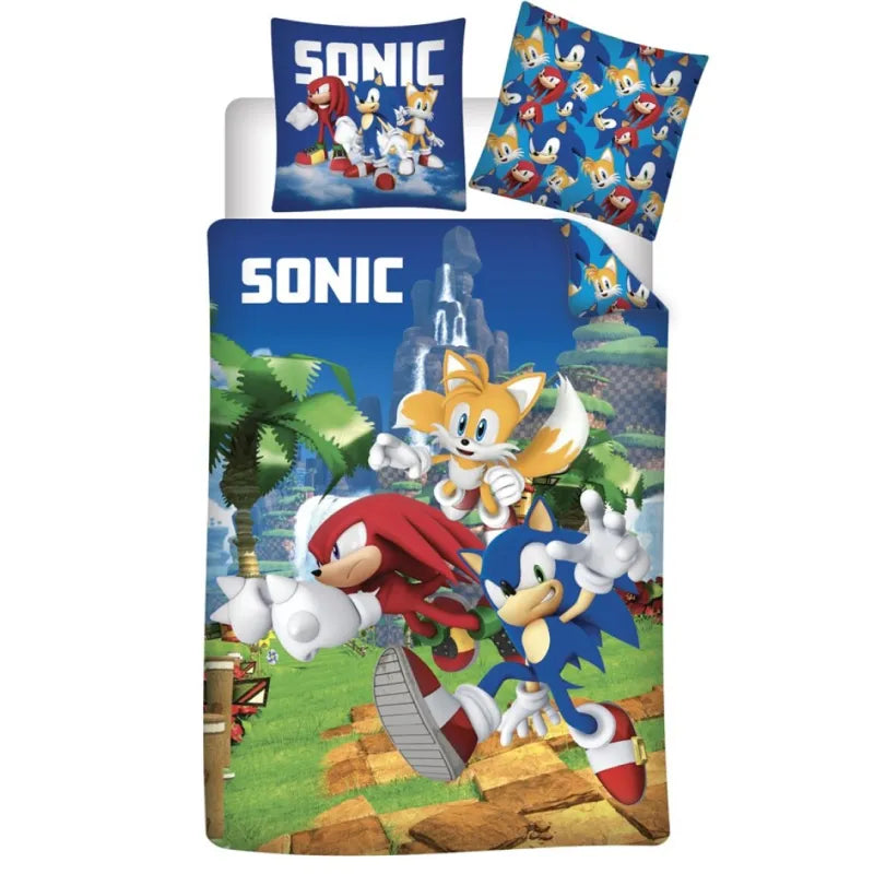 Sonic the Hedgehog Kinder Bettwäsche Set - WS-Trend.de Mikrofaser 2tlg 135/140x200 63x63 cm