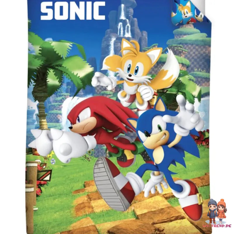 Sonic the Hedgehog Kinder Bettwäsche Set - WS-Trend.de Mikrofaser 2tlg 135/140x200 63x63 cm