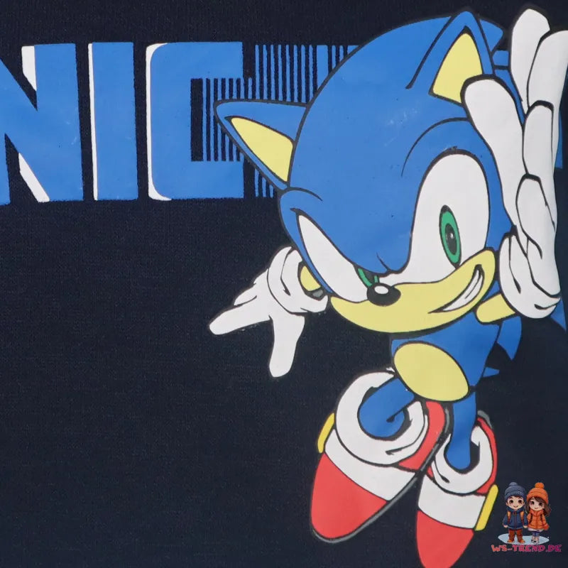 Sonic the Hedgehog Kinder Jungen Fleece Hoodie Kapuzenpullover - WS-Trend.de Pulli Gr. 92 -128