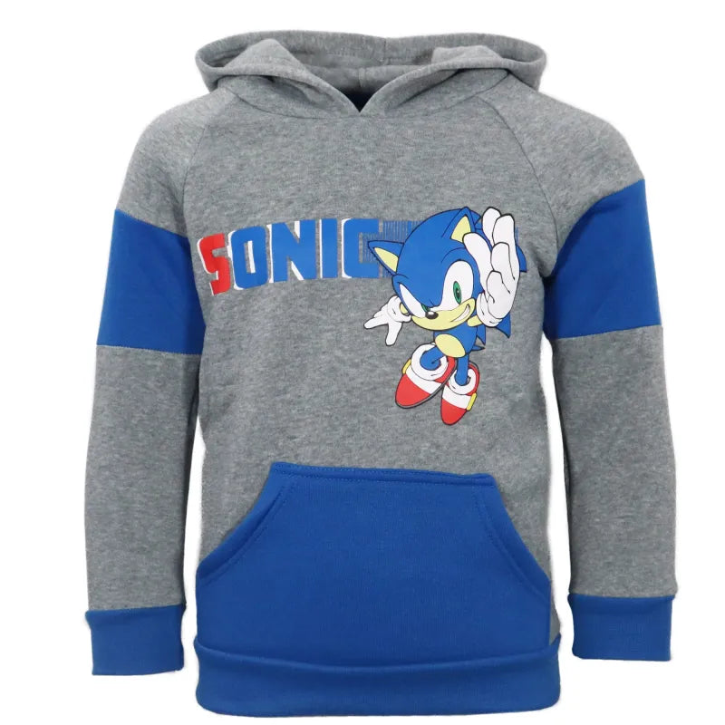 Sonic the Hedgehog Kinder Jungen Fleece Hoodie Kapuzenpullover - WS-Trend.de Pulli Gr. 92 -128