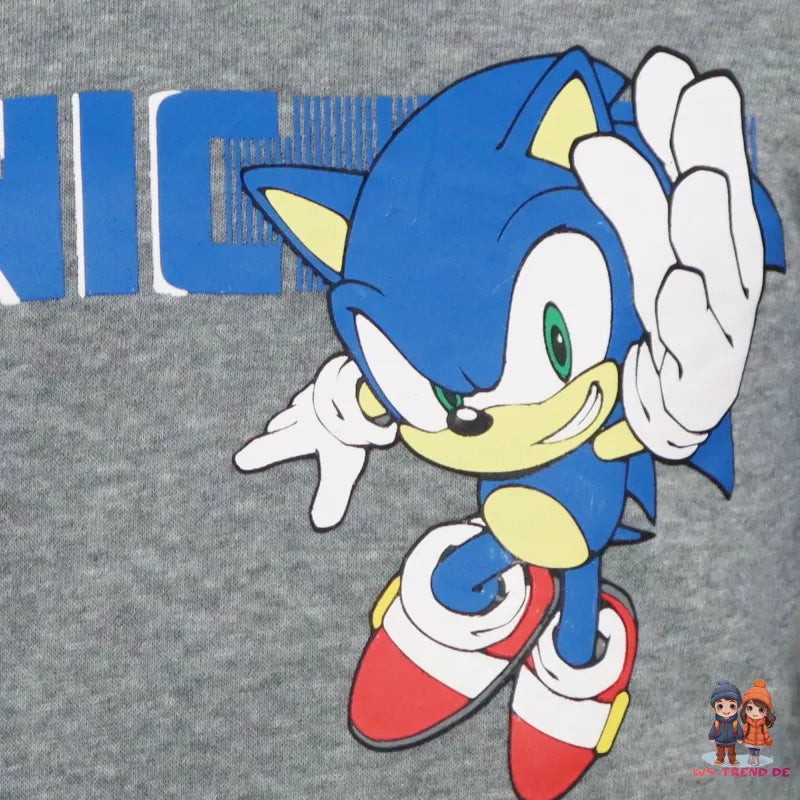 Sonic the Hedgehog Kinder Jungen Fleece Hoodie Kapuzenpullover - WS-Trend.de Pulli Gr. 92 -128