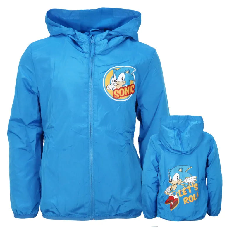 Sonic The Hedgehog Kinder Jungen Sommerjacke Herbst Jacke mit Kapuze - WS-Trend.de